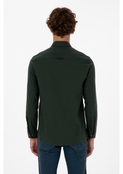 Erkek Koyu Yeşil Gömlek Basic 50307686-VR079 indirimleri
