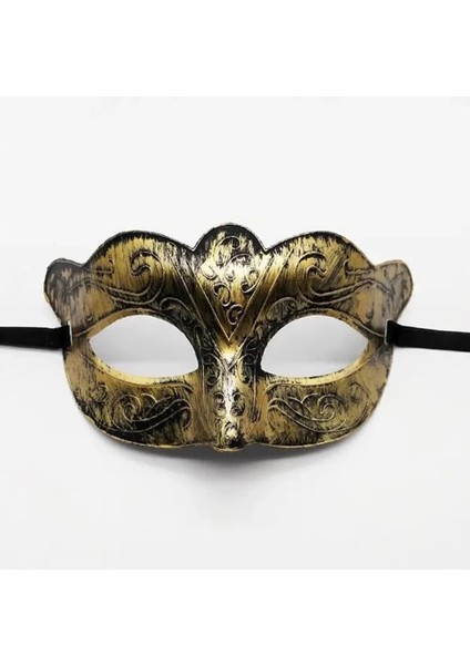 Altın Renk Eskitme Balo Maskesi – Venedik Tarzı Parti Maskesi fiyatları