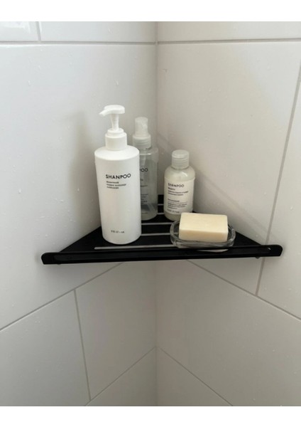 Seo Desıgn Siyah Köşe Banyo Rafı – Suya Dayanıklı Organizer fiyatları