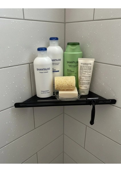 Seo Desıgn Siyah Köşe Banyo Rafı – Suya Dayanıklı Organizer modelleri
