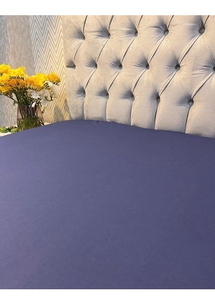 Lacivert Renkli Lastikli Çarşaf