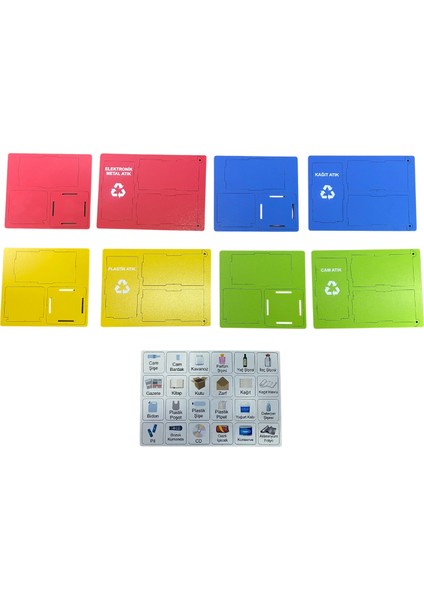 Geri Dönüşüm Oyunu – Ahşap 4’lü Stem Eğitim Seti Dıy Kendin Yap fırsatları