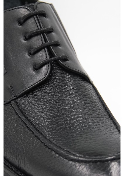 033500-16 Kösele Erkek Klasik Ayakkabı - Siyah