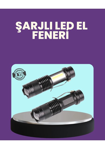 Suya Dayanıklı 4 Modlu Mini LED El Feneri