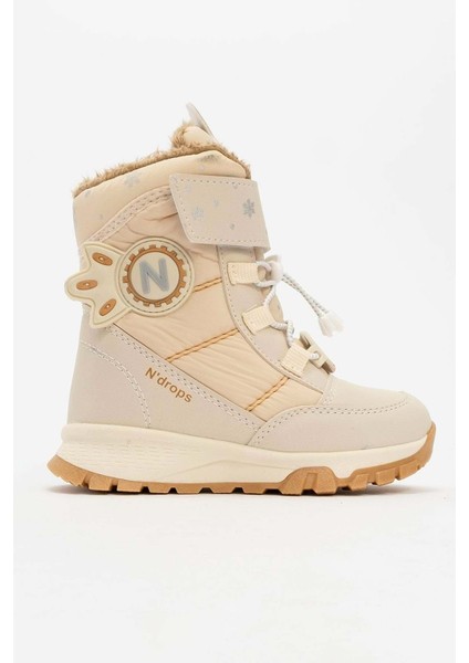 Çocuk Bot Içi Kürklü Kaymaz Taban Bantlı Ortopedik - Krem - 28 fiyatları