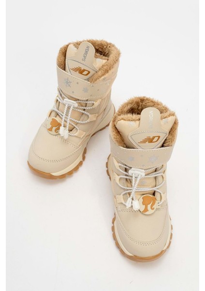 Çocuk Bot Içi Kürklü Kaymaz Taban Bantlı Ortopedik - Krem - 28 indirimleri