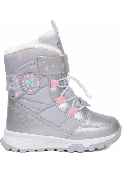 Çocuk Bot Içi Kürklü Kaymaz Taban Bantlı Ortopedik - Buz Pembe - 26