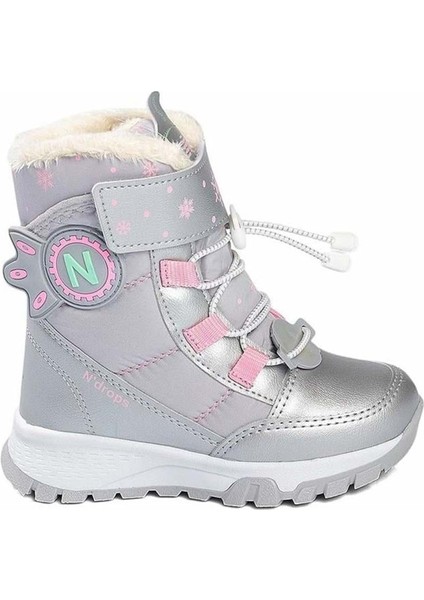 Çocuk Bot Içi Kürklü Kaymaz Taban Bantlı Ortopedik - Buz Pembe - 26 modelleri