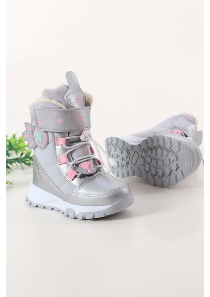 Çocuk Bot Içi Kürklü Kaymaz Taban Bantlı Ortopedik - Buz Pembe - 26 fırsatları