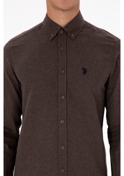 Erkek Kahverengi Gömlek Basic 50316721-VR029