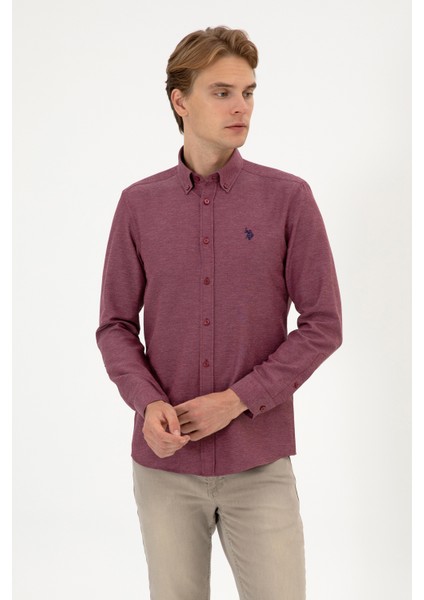 Erkek Bordo Gömlek Basic 50316723-VR014 modelleri