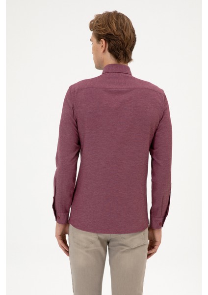 Erkek Bordo Gömlek Basic 50316723-VR014 indirimleri