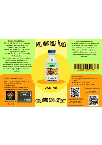 Arı Varrua Arı Biti Yok Edici 250ml + Mavrik 2f Kitap | Arı biti ve Varrua Ekarına Karşı Kalıcı Koruma Güçlü ve Etkili Set