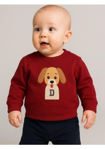 Erkek Bebek Köpek Desenli Sweatshirt fiyatları
