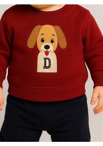 Erkek Bebek Köpek Desenli Sweatshirt modelleri