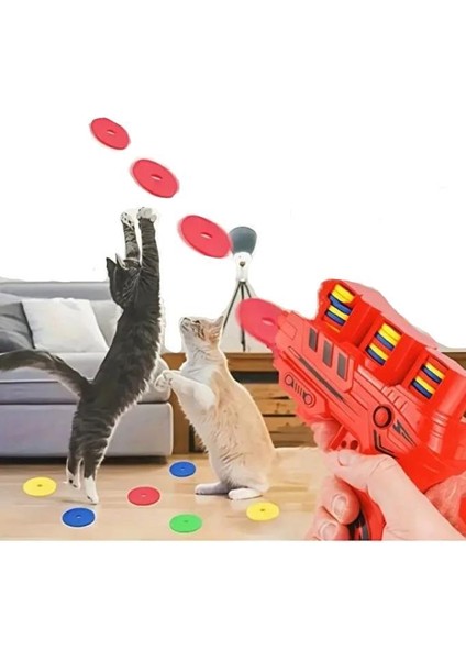 25 Köpük Disk Atan Oyuncak Tabanca Kedi Köpek Eva Frizbi Atan Çocuk Oyun Tabancası Yumuşak Kurşun modelleri