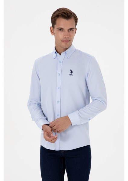 Erkek Açık Mavi Gömlek Basic 50307693-VR003