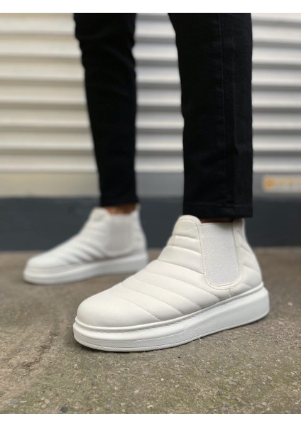 Otso Bağcıksız Ortopedik Taban Cilt Erkek Spor Bot CBT - Beyaz indirimleri