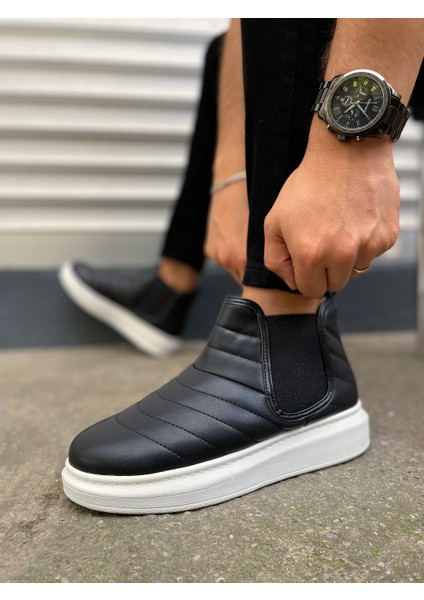 Otso Bağcıksız Ortopedik Taban Cilt Erkek Spor Bot CBT - Siyah fırsatları