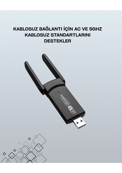 Depomix USB Wifi Adaptör – 1200 Mbps Hız
