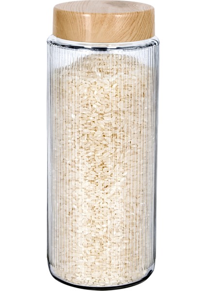 Berina Home Ahşap Desen Büyük Cam Kavanoz Seti – 1350 Ml, Çay, Şeker, Pirinç, Baharat ve Erzak Saklama fiyatları