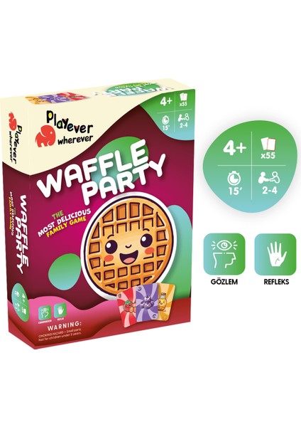 Waffle Party Deluxe, Dikkat, Görsel Algı ve Refleks Geliştiren Kart Oyunu (4-7 Yaş) modelleri