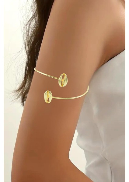 Depomix Istiridye Figürlü Üst Kol Pazu Bilekliği-Sarı