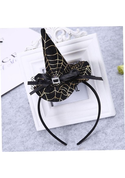 Cadı Şapkalı Halloween Parti Tacı Tüllü Sarı Altın Renk Cadılar Bayramı Aksesuarı indirimleri