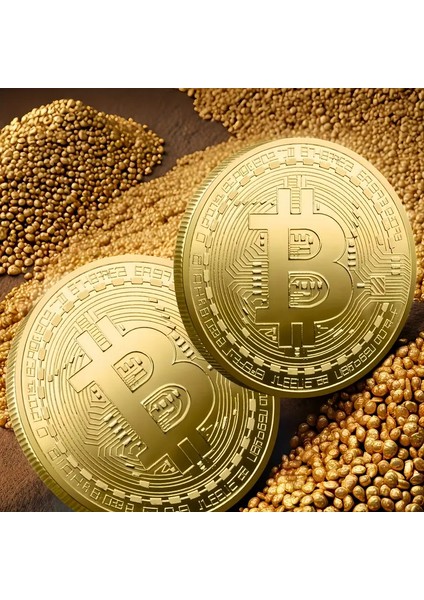 Altın Kaplama Bitcoin Anma Madeni Coin - Arkadaşlar Için Benzersiz Koleksiyonluk Hediye