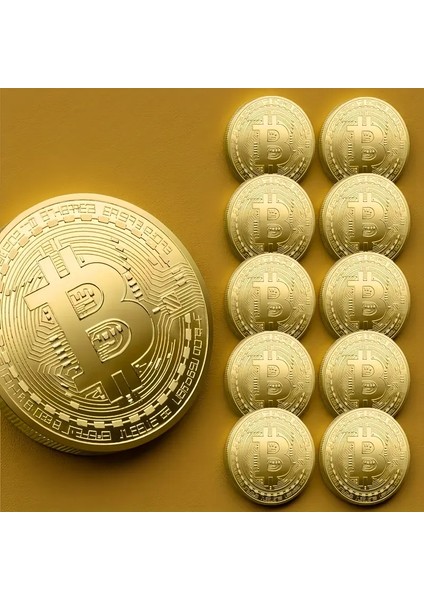 Altın Kaplama Bitcoin Anma Madeni Coin - Arkadaşlar Için Benzersiz Koleksiyonluk Hediye indirimleri