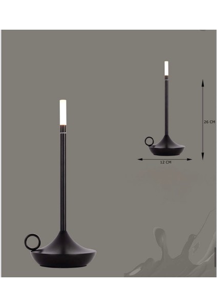 Şarjlı LED Masa Lambası Dokunmatik – Modern ve Minimalist Tasarım Siyah fiyatları