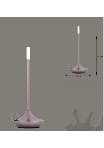 Şarjlı LED Masa Lambası Dokunmatik – Modern ve Minimalist Tasarım Purple fiyatları