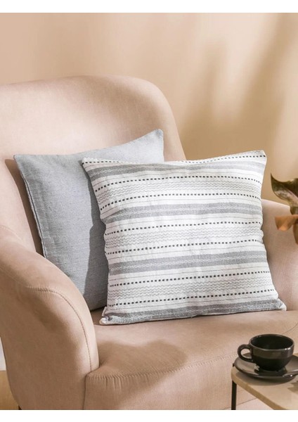 Çizgili Kırlent Kılıfı 45X45 cm (W5)
