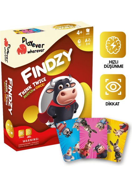 Findzy Deluxe, Dikkat Güçlendiren Eğlenceli Kart Oyunu (4-7 Yaş) fiyatları