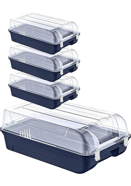 4'lü Set Erkek Lacivert Ayakkabı Kutusu