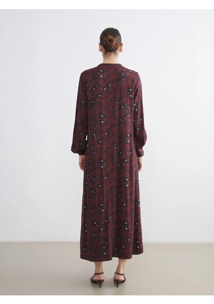 Hakim Yaka Desenli A Kesim Elbise (W5) fırsatları