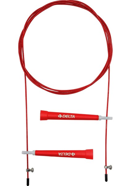 Spor Crossfit Uzunluğu Ayarlanabilir Deluxe Kırmızı Atlama Ipi