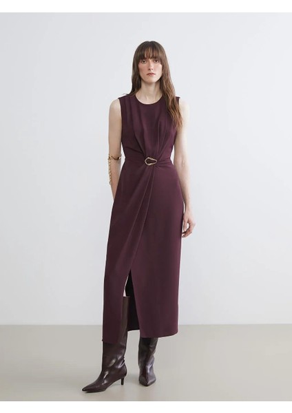 Büzgülü Belden Oturtmalı Elbise (W5) fırsatları