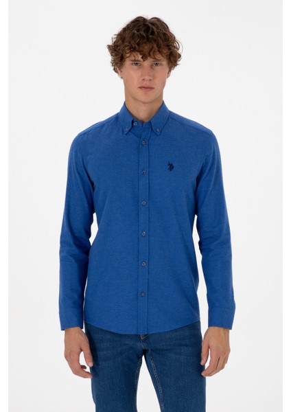 Erkek Mavi Gömlek Basic 50316721-VR212