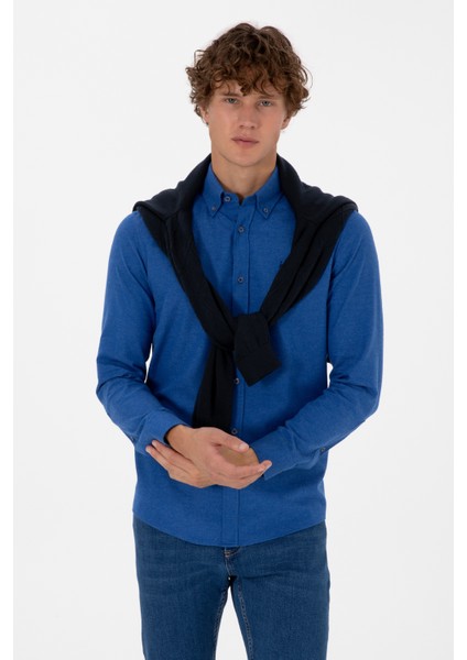 Erkek Mavi Gömlek Basic 50316721-VR212 modelleri