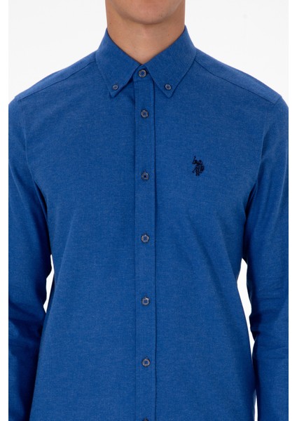 Erkek Mavi Gömlek Basic 50316721-VR212