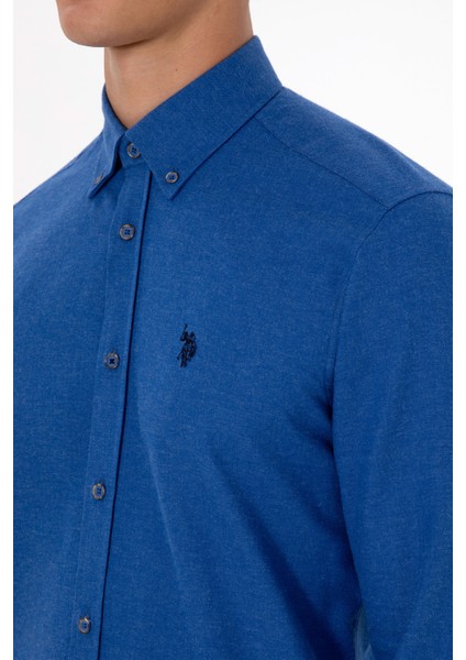 Erkek Mavi Gömlek Basic 50316721-VR212