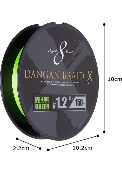 Craft Dangan x Braid Ip Dbx8 Pe 1.2/0.16MM/25LB/11.34KG/150 Metre Yeşil indirimleri
