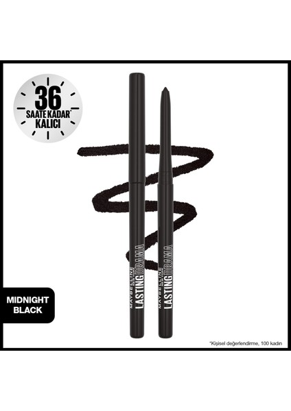 Maybelline Lasting Drama Automatic Liner Midnight Black Göz Kalemi & Maybelline New York Lasting Drama Automatic Liner Kahverengi Göz Kalemi Ikilisi modelleri