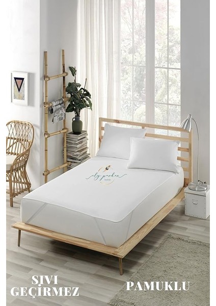 Geçirmez Alez Yatak Koruyucu Pamuklu Köşeleri Lastikli Tek Kişilik Çift Kişilik (90 x 200 Cm) fırsatları