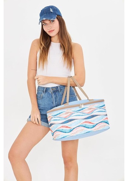 22 Litre Piknik/kamp Çantası Sepeti. Termal Termos Çanta (Sıcak-Soğuk Koruma Sağlar) Angel