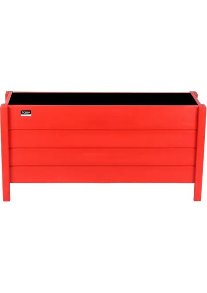 Bodrum Model Ahşap Saksı 75X30X45 cm Dış Mekan Dekoratif Bahçe & Balkon Çiçekliği Hazır Kurulu Kırmızı fırsatları