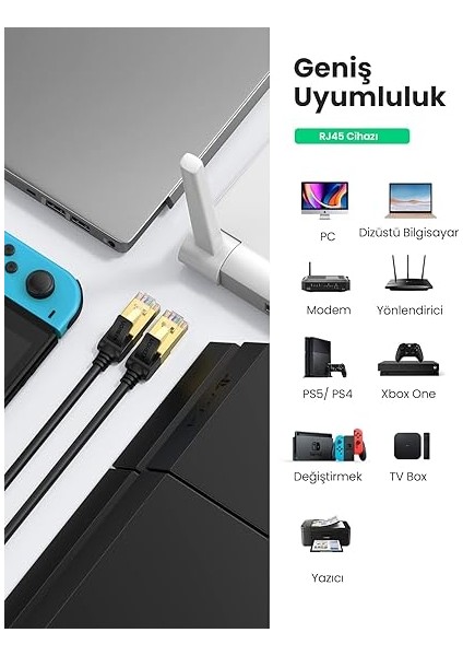 Cat7 F/ftp Ethernet Kablosu 1 Metre fırsatları