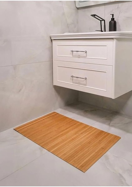Home Kaydırmaz Tabanlı Bambu Banyo Paspası – 70X45 cm Doğal Ahşap Bambu Mat, Suya Dayanıklı, Kaymaz Paspas, Dekoratif ve Hijyenik Zemin Kaplama indirimleri