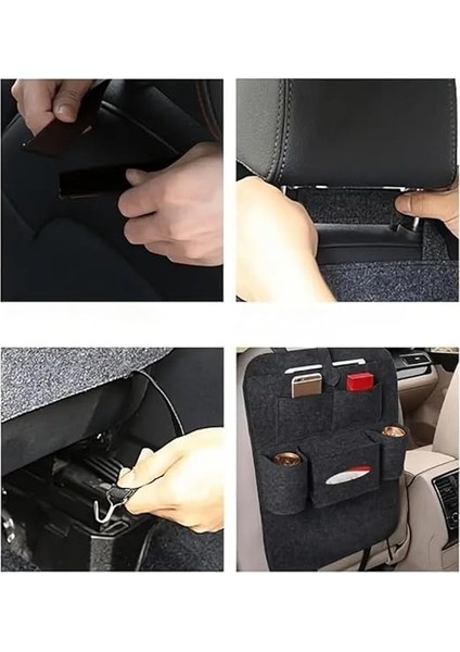 Araç Koltuk Arkası Eşya Düzenleyici Organizer – Siyah,gri Oto Çanta Organizer – Pratik Araba Içi Depolama Çözümü (2 Adet) (Siyah) modelleri